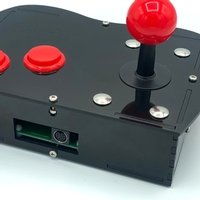 BASIC Mini Monster PC Engine Joystick Kit - Cherry Red