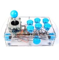 Clear Deluxe Arcade Controller Kit for Raspberry Pi - Ice Blue