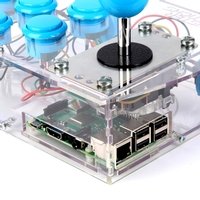 Clear Deluxe Arcade Controller Kit for Raspberry Pi - Ice Blue