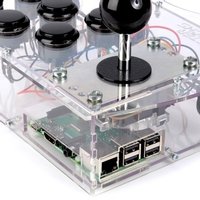 Clear Deluxe Arcade Controller Kit for Raspberry Pi - Stealth Black