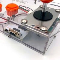 Clear Mini Monster Retro Gaming Joystick Kit - Electric Orange