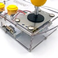 Clear Mini Monster Retro Gaming Joystick Kit - Mellow Yellow