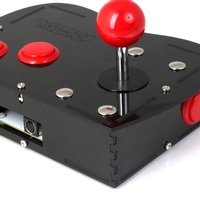 Deluxe Mini Monster PC Engine Joystick Kit - Cherry Red