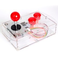 Clear Mini Monster Retro Gaming Joystick Kit - Cherry Red