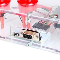 Clear Mini Monster Retro Gaming Joystick Kit - Cherry Red