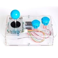 Clear Mini Monster Retro Gaming Joystick Kit - Ice Blue