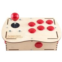 Plywood Deluxe Arcade Controller Kit for Raspberry Pi - Cherry Red