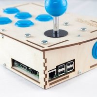 Plywood Deluxe Arcade Controller Kit for Raspberry Pi - Ice Blue