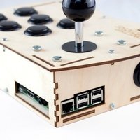 Plywood Deluxe Arcade Controller Kit for Raspberry Pi - Stealth Black