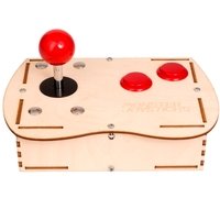 Plywood Mini Monster Retro Gaming Joystick Kit - Cherry Red