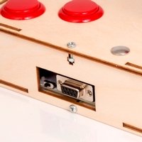 Plywood Mini Monster Retro Gaming Joystick Kit - Cherry Red