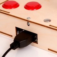 Plywood Mini Monster Retro Gaming Joystick Kit - Cherry Red