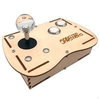 Plywood Mini Monster Retro Gaming Joystick Kit - Crystal Clear