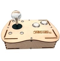 Plywood Mini Monster Retro Gaming Joystick Kit - Crystal Clear