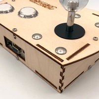 Plywood Mini Monster Retro Gaming Joystick Kit - Crystal Clear