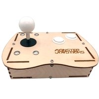 Plywood Mini Monster Retro Gaming Joystick Kit - Crystal White