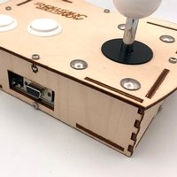 Plywood Mini Monster Retro Gaming Joystick Kit - Crystal White