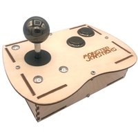 Plywood Mini Monster Retro Gaming Joystick Kit - Gunmetal Grey