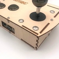 Plywood Mini Monster Retro Gaming Joystick Kit - Gunmetal Grey