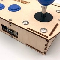 Plywood Mini Monster Retro Gaming Joystick Kit - Hazy Purple