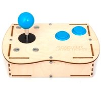 Plywood Mini Monster Retro Gaming Joystick Kit - Ice Blue