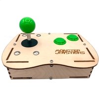 Plywood Mini Monster Retro Gaming Joystick Kit - Jelly Green