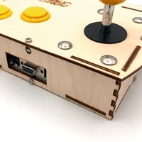 Plywood Mini Monster Retro Gaming Joystick Kit - Mellow Yellow