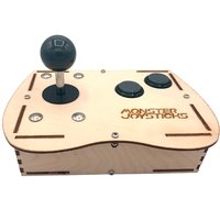 Plywood Mini Monster Retro Gaming Joystick Kit - Stealth Grey