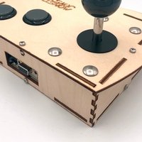 Plywood Mini Monster Retro Gaming Joystick Kit - Stealth Grey