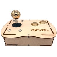 Plywood Mini Monster Retro Gaming Joystick Kit - Victory Gold