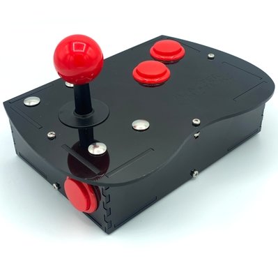 BASIC Mini Monster PC Engine Joystick Kit - Cherry Red