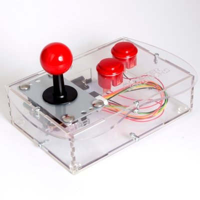 Clear BASIC Mini Monster Retro Gaming Joystick Kit - Cherry Red