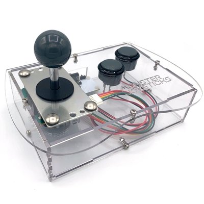 Clear Mini Monster Retro Gaming Joystick Kit - Stealth Grey