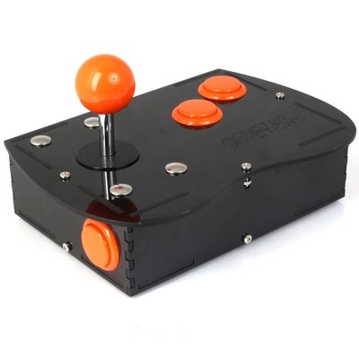 Deluxe Mini Monster PC Engine Joystick Kit - Electric Orange