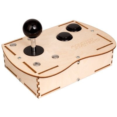 Plywood Mini Monster Retro Gaming Joystick Kit - Stealth Black