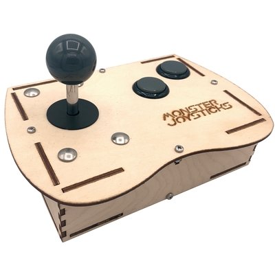 Plywood Mini Monster Retro Gaming Joystick Kit - Stealth Grey